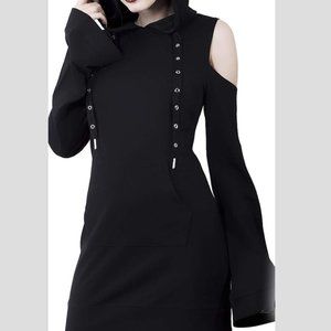 Killstar Iza jersey hoodie dress M